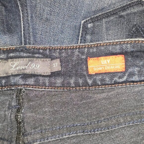 LEVEL 99 LILY SKINNY DARK WASH JEANS WOMENS SIZE 27 - Picture 4 of 6